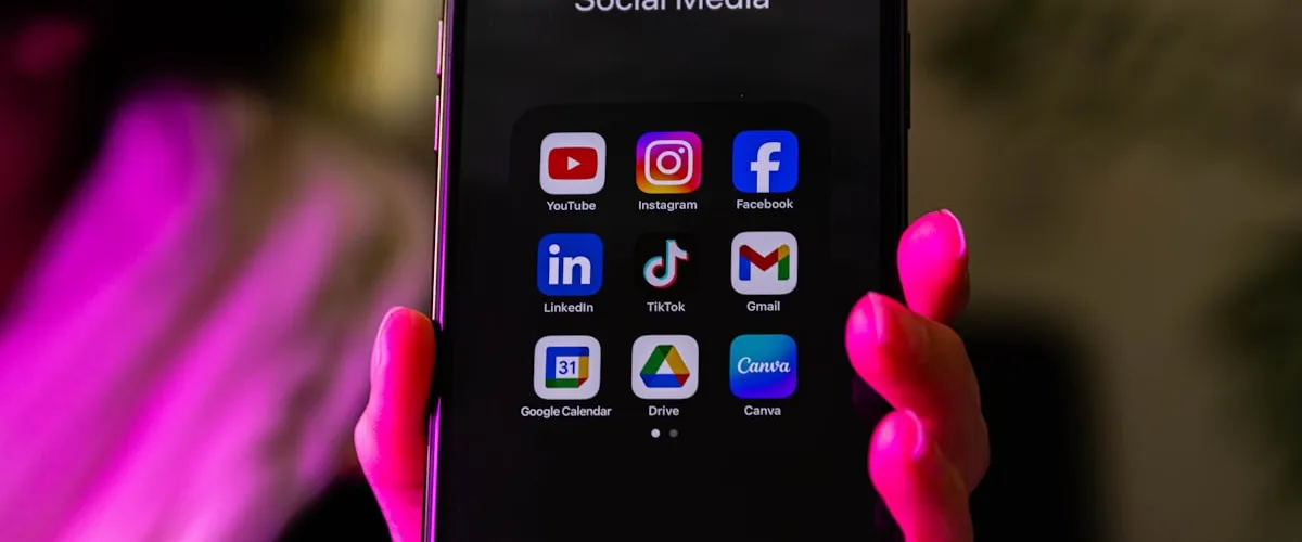 Smartphone displaying mobile apps